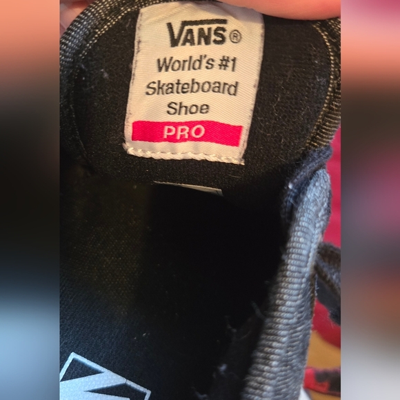 Vans Black Canvas Sneakers 6.5 Skateboard Shoes - Picture 6 of 7